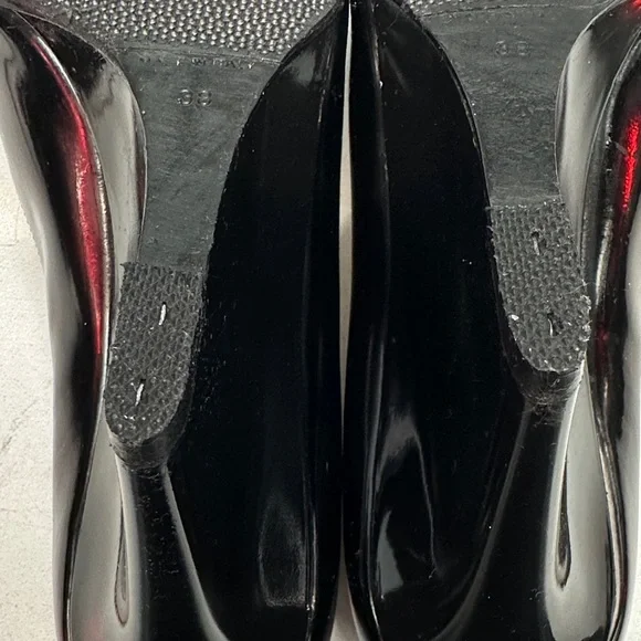 Jimmy Choo Black Patent Leather Wedges size 38 (7.5) - Picture 7 of 10